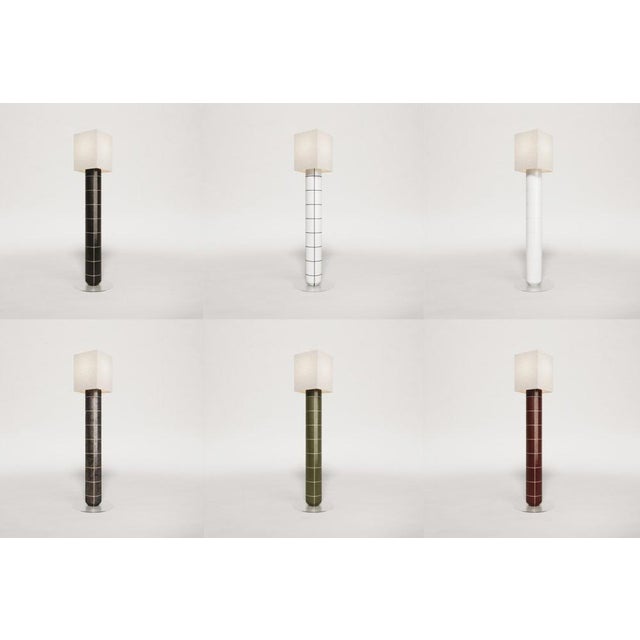 Contemporary Handcrafted Ceramic and Glass Floor Lamp in Green Glaze from Artem Zakharchenko-Halytskyi For Sale - Image 3 of 5