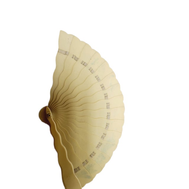 Cream Austro-Hungarian Art Nouveau Celluloid Fan, 1900s For Sale - Image 8 of 13