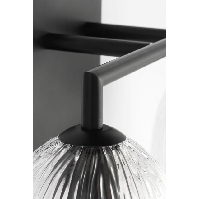 Contemporary Hable by Visual Comfort Studio Serafina 2-Light Vanity Sconce in Aged Iron Black Finish For Sale - Image 3 of 5