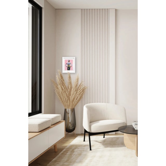 Paper Flo - Colorful Figurative Painting on Paper Original Artwork by Fabio Coruzzi For Sale - Image 7 of 9