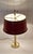 Vintage Table Lamp with Brass Frame and Red Metal Shade, 2000s For Sale - Image 3 of 7