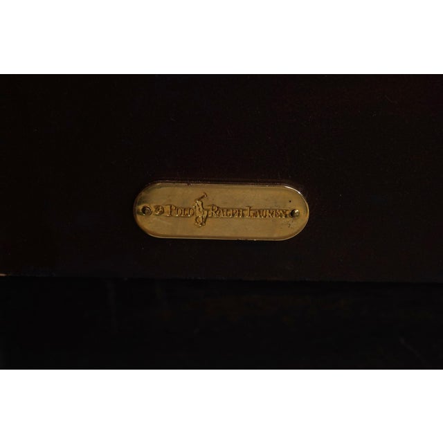 Ralph Lauren King Size Leather Continental Bed For Sale - Image 12 of 12