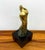 Abstract Vintage Brass Sculpture of Women on Plinth For Sale - Image 3 of 7