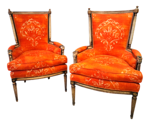 Louis XVI Style Armchairs, Italy, 1960s, Set of 2
