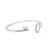 Modern Tiffany & Co. Keys Wire 18k White Gold 0.20ctw Pave Diamond Cuff Bangle Bracelet For Sale - Image 3 of 9