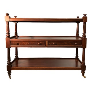 Late 20th Century Vintage Ralph Lauren Mahogany Sideboard on Casters For Sale