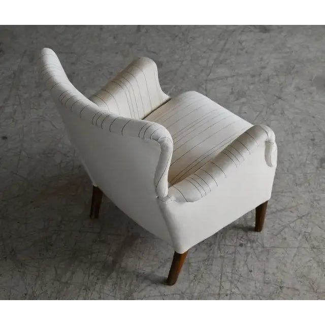 Wood Danish 1950s Low Back Lounge Chair by Fritz Hansen For Sale - Image 7 of 11