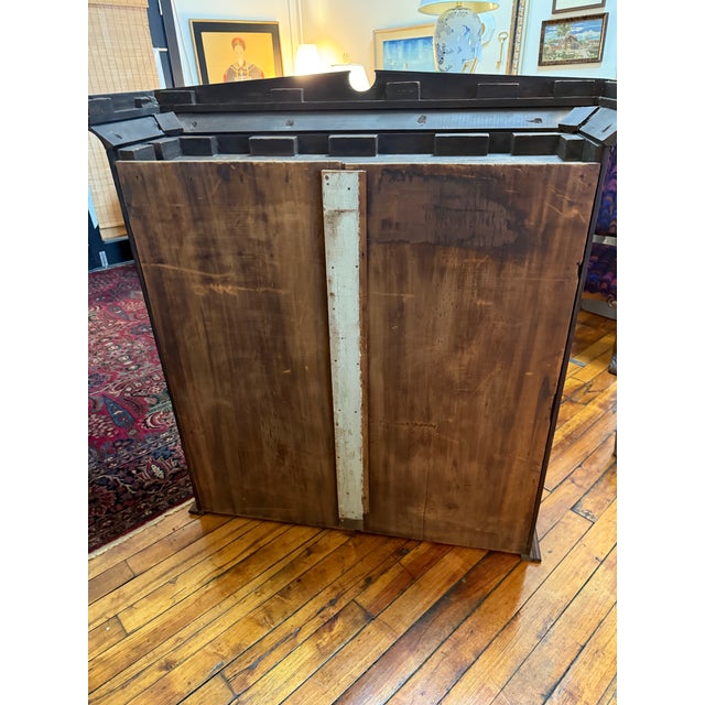 Antique 19th Century American Mahogany Secretary Desk and Bookcase For Sale - Image 11 of 12