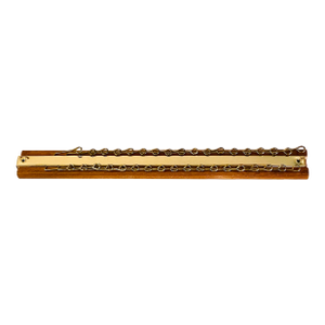 Mid 20th Century Wood & Brass Belt/Tie Rack