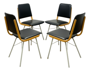Mid-Century Modern Dining Chairs by Miroslav Navrátil for Ton, 1960s, Set of 4