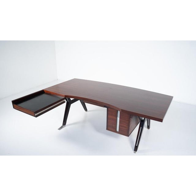 Mid-Century Modern Desk by Ico Parisi for Mim Roma, Italy, 1950s This piece is attributed to the mentioned designer/maker....