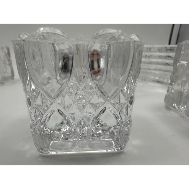 Val Saint-Lambert 1960s Six Piece Val St Lambert Glass Table Centerpiece. Original Box. 20th Century For Sale - Image 4 of 6