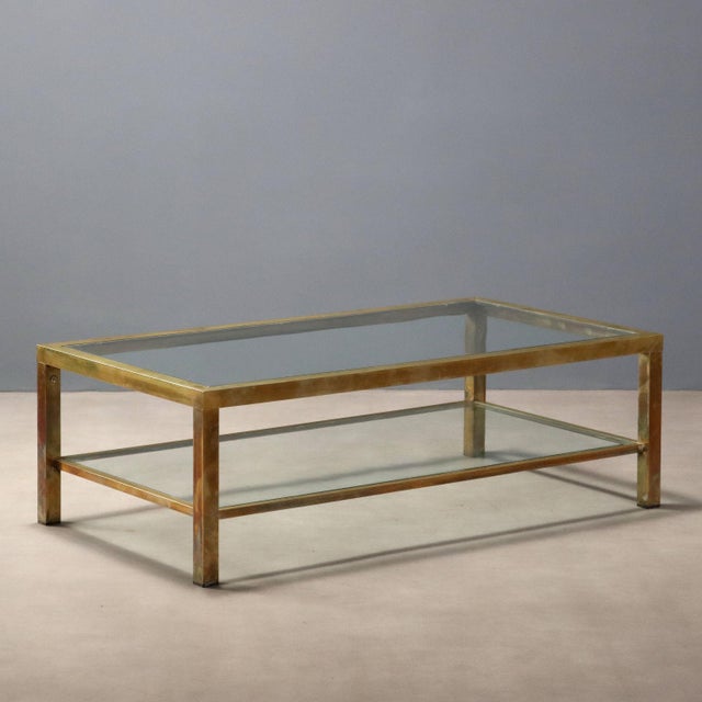 Vintage Glass Coffee Table, 1970s For Sale - Image 9 of 9
