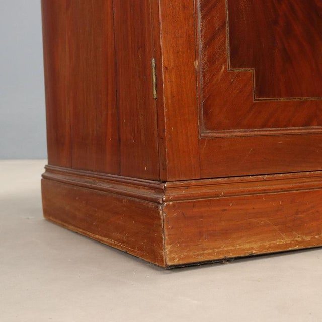 Mahogany Bookcase with Blown Glass, England, 1900s For Sale - Image 11 of 14