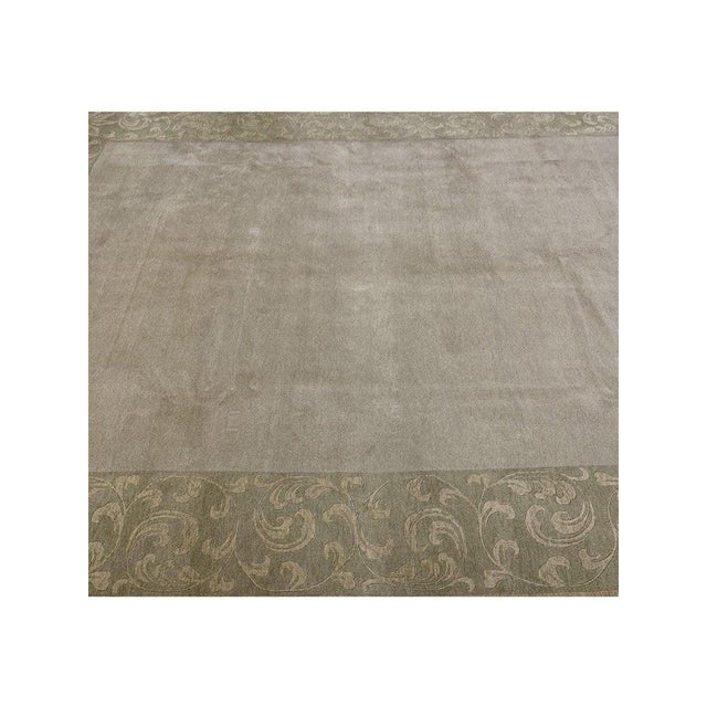 Gold 1990s Handwoven Transitional Tibetan Area Rug 9x13 For Sale - Image 8 of 9