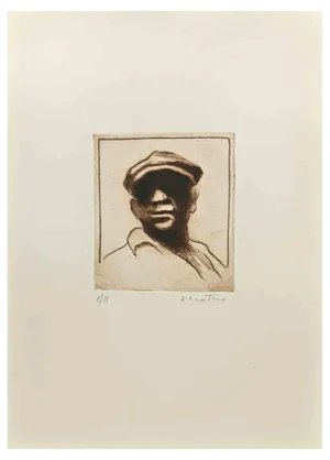 Enotrio Pugliese, The Sicilian, Etching, 1963