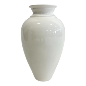 White Ceramic Global Views Vase