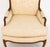 Louis XV Style White Silk Damask Upholstered Walnut Bergere For Sale - Image 4 of 9