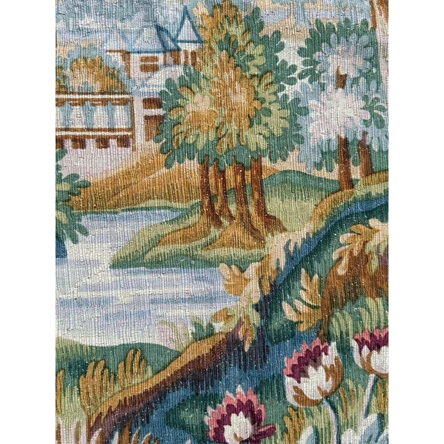 Vintage Silk Screen Printed Tapestry Verdure Chantilly, 1960s For Sale - Image 16 of 18