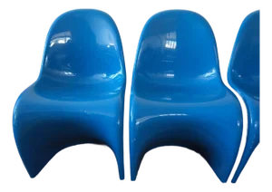 Late 20th Century Vitra Panton Classic S Dining Chair in Blue, 2 Available