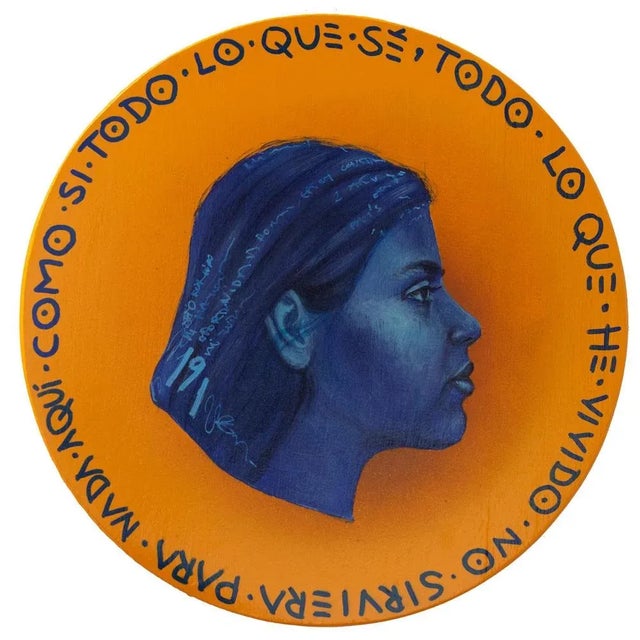 Gold Natasha Lelenco, Currency #200, 2024, Painting on Pine For Sale - Image 8 of 8