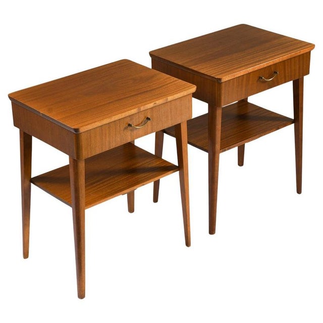 Swedish Modern Bedside Tables, 1940s, Set of 2 For Sale - Image 10 of 10