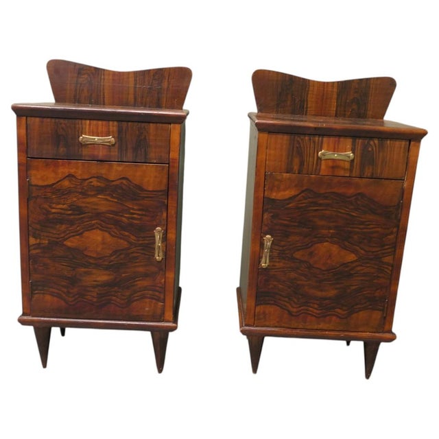 Wood Vintage Italian Painted Bedside Tables, 1970, Set of 2 For Sale - Image 7 of 7