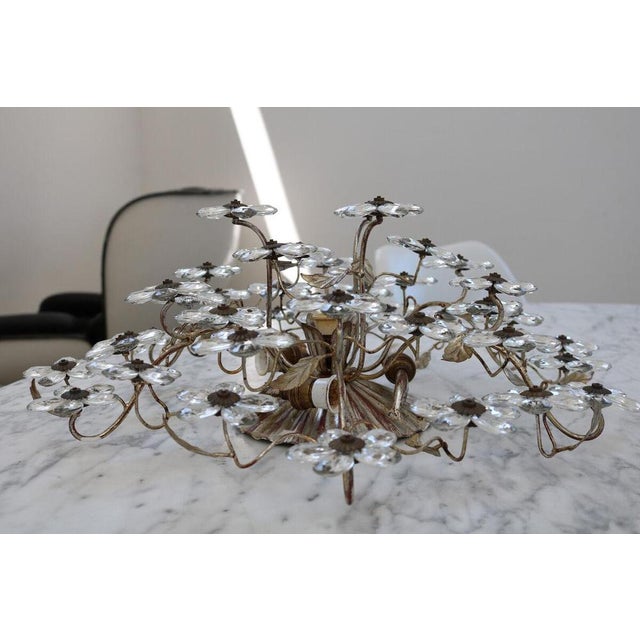 Plafon Murano Glass Flowers Lamp from Banci Firenze. Italy 50s I have official proof of authenticity such as vintage...