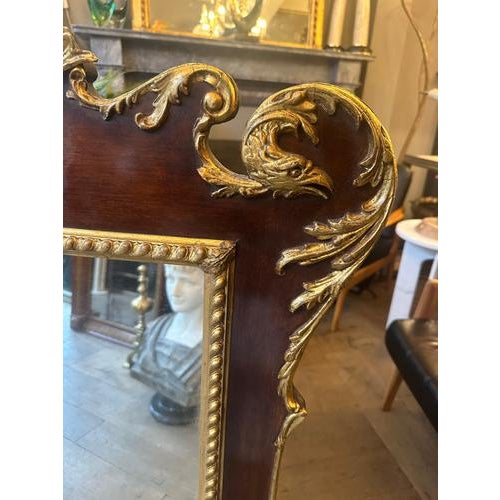 Large Antique English Regency Elaborately Carved Giltwood Mirror, 1820 For Sale - Image 4 of 13