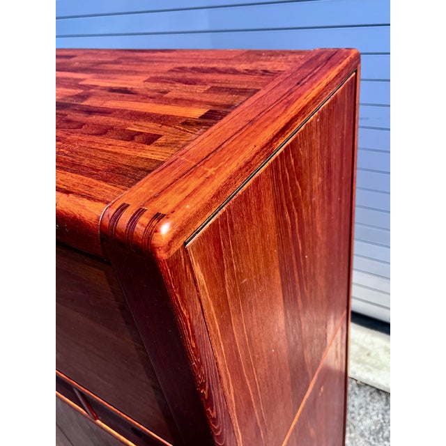 Vintage Teak Hideaway Dry Bar or Storage Console | Late Mid Century Modern in Captains Line for D Scan Style For Sale - Image 14 of 18