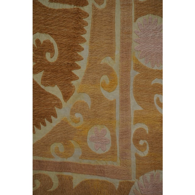 Hand Embroidered Uzbek Suzani - Wall Decor For Sale - Image 14 of 15