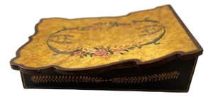 Hand-Painted Decorative Sarreid LTD Keepsake Box With Ornate Lid