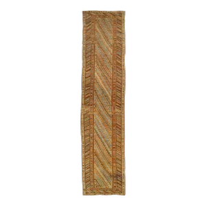 1920s Persian Kurdish Handmade Wool Runner With Multicolor Geometric Design