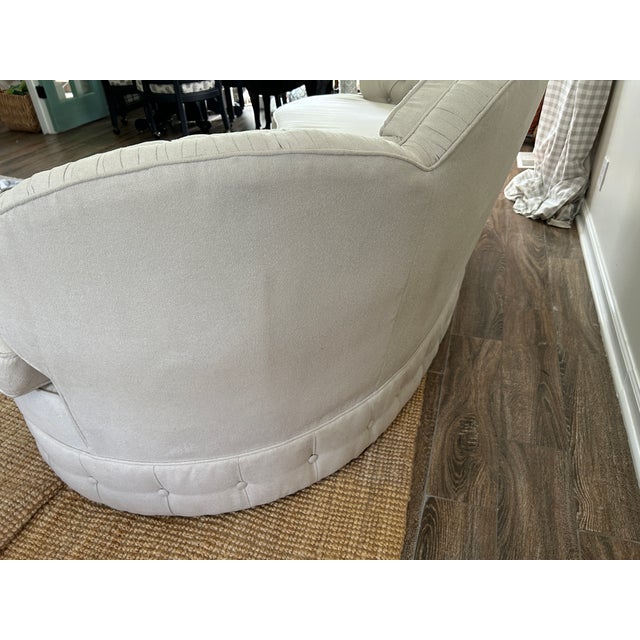 Vintage Reupholstered Tufted Kidney Sofa For Sale In Kansas City - Image 6 of 11