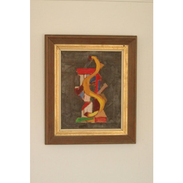 Wilhelm Henning, Layers, 1950s, Oil on Canvas, Framed For Sale - Image 5 of 15