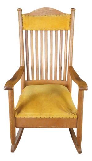 Antique Victorian Quartersawn Oak Farmhouse Parlor Slat Back Rocking Chair