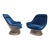 Mid-20th Century Pair of Easy Chairs by Warren Platner for Knoll in Blue Mohair For Sale