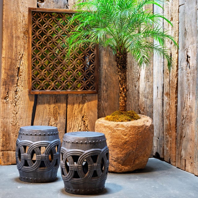 This sculptural, ceramic garden seat reinvents the barrel shape of classic Chinese drum stools. Slip casted in low relief,...