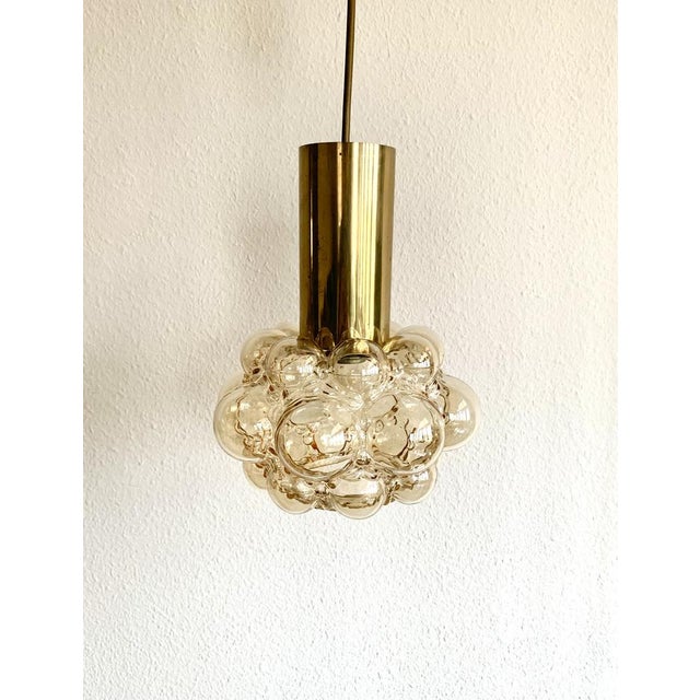 Bubble Glass Pendant Lamp by Helena Tynell for Glashütte Limburg, 1970s For Sale - Image 11 of 14