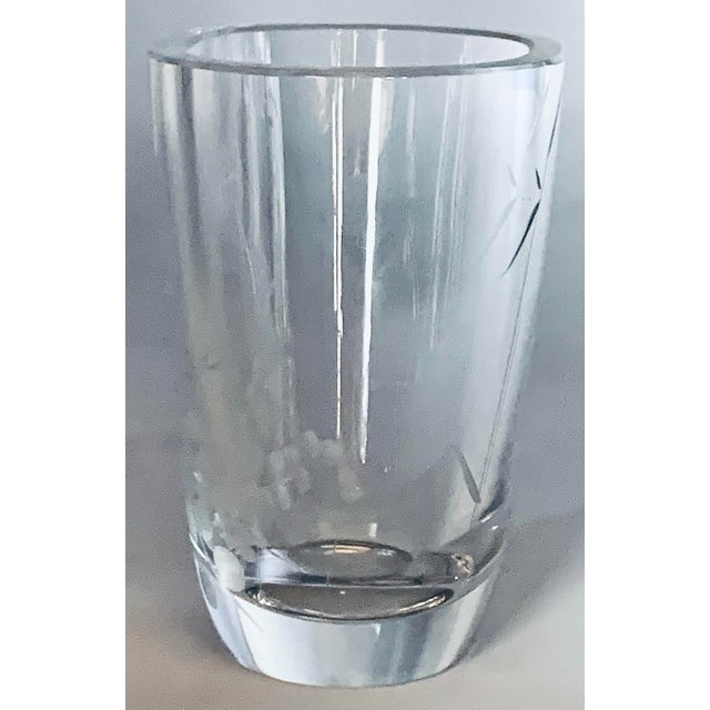 Transparent Art Deco Swedish ‘Kjellander’ Signed/Numbered, Lead Crystal Art Glass Petite Vase For Sale - Image 8 of 12