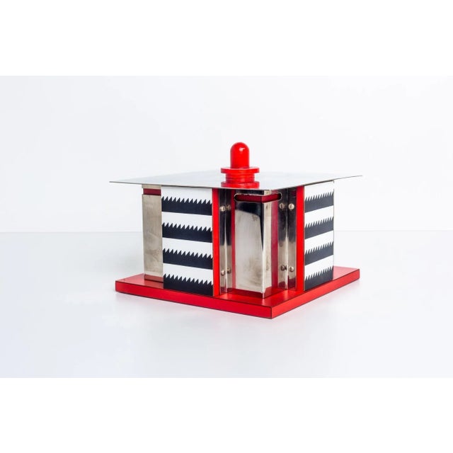 1980s Nathalie Du Pasquier Gravieux Accueil Box From Objects for the Electronic Age For Sale - Image 10 of 10