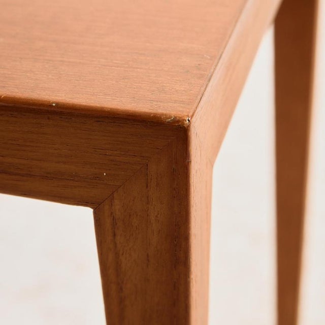 Teak Model 163 Nesting Tables by Severin Hansen for Haslev Møbelfabrik, 1960s, Set of 3 For Sale - Image 10 of 16