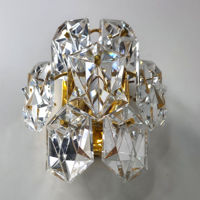 Gold Wall Lights in Brass with Glass Two from Kinkeldey, 1960s, Set of 2 For Sale - Image 8 of 12