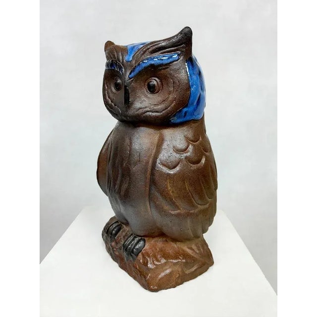 Vintage Ceramic Owl, 1980s For Sale - Image 4 of 5
