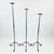 Metal Hand Forged Iron Candelabra Set of 3 (92-112cm) Antique Copper Finish Straight Stem with French Scroll Base For Sale - Image 7 of 7