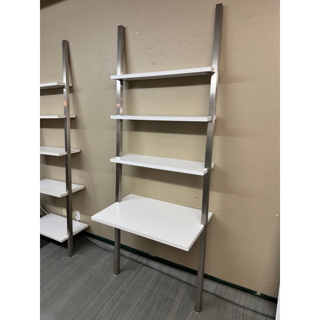 Transitional Room & Board Gallery Leaning Desk + Shelves For Sale - Image 3 of 12
