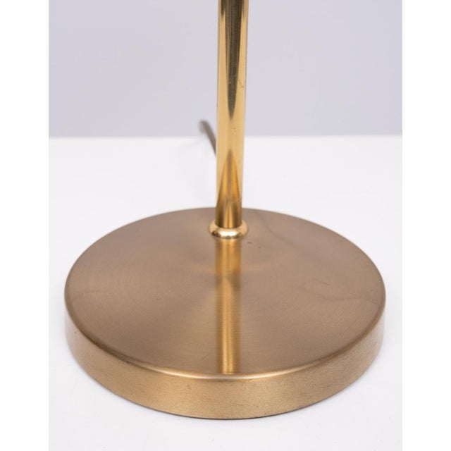 Very nice swing arm Desk lamp. Manufactured by Herda Holland quality firm . Halogen dimmer on the shade . This piece has...