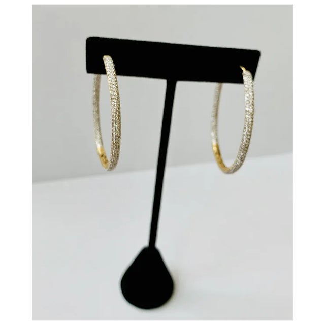 Large Inside Out Diamond and 18K Gold Earrings, A Pair For Sale - Image 4 of 12
