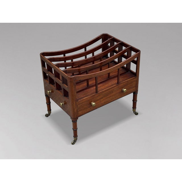 Antique George III Mahogany Canterbury, 1790 For Sale - Image 6 of 9