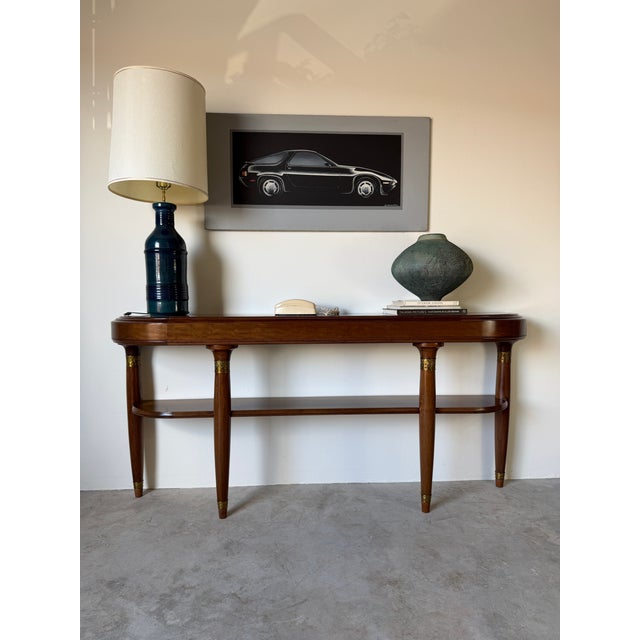 Beautiful vintage 1960s Mid-Century Modern table lamp in the style of Italian Bitossi pottery. Features a tall, sculptural...